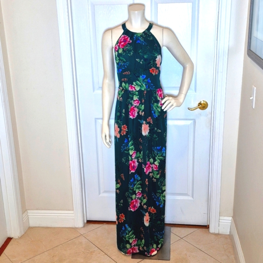 Eliza J green floral print maxi dress size 10 NWOT!!!